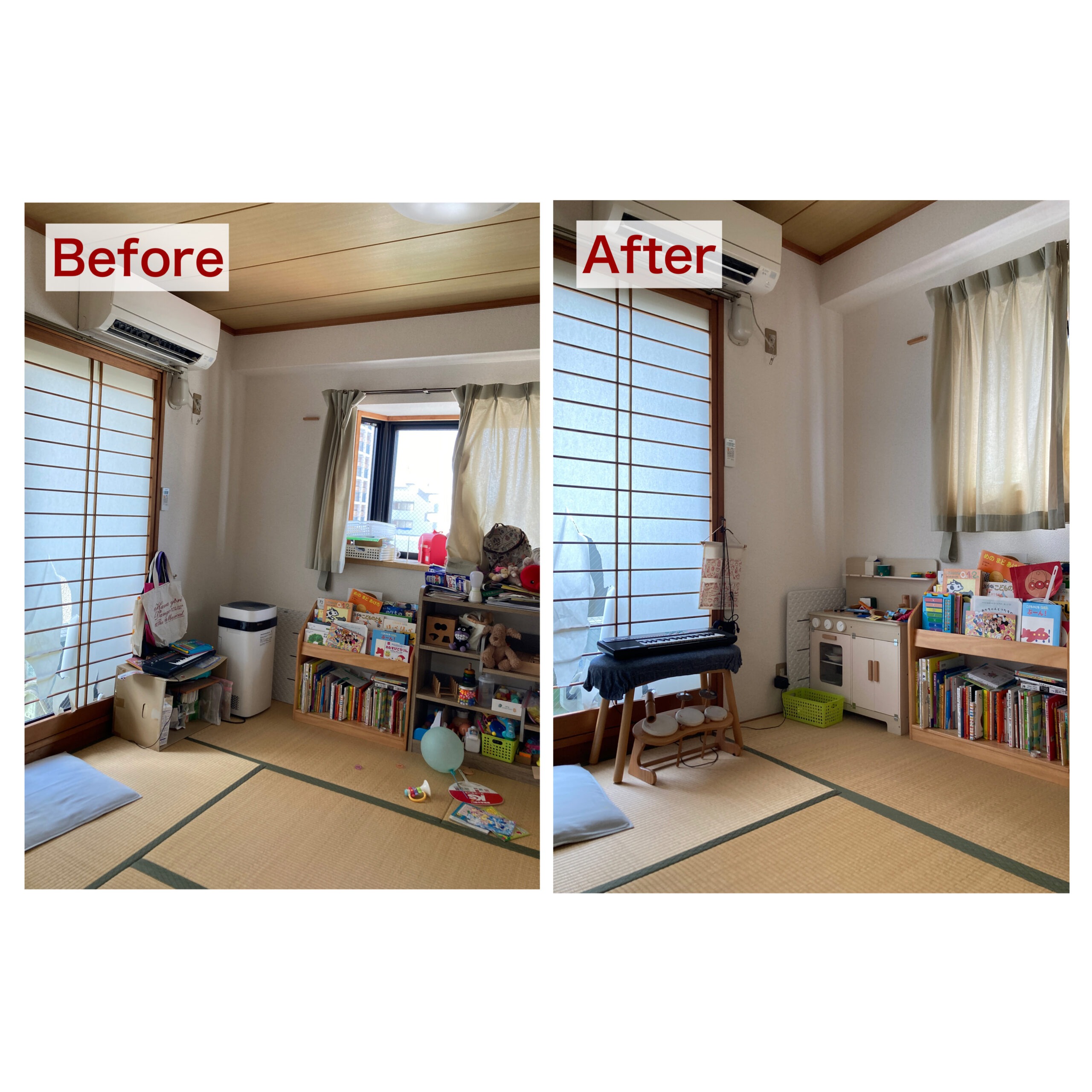 子どものおもちゃを「よく使っているもの」を使いやすいレイアウトにした事例