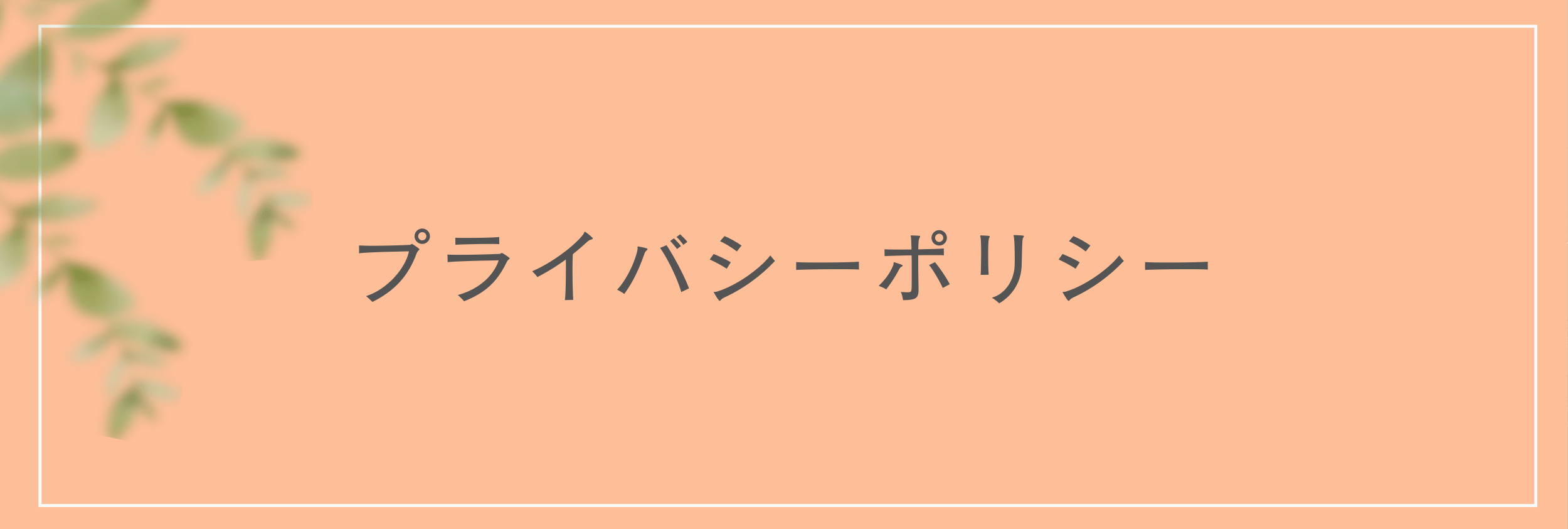 プライバシーポリシー